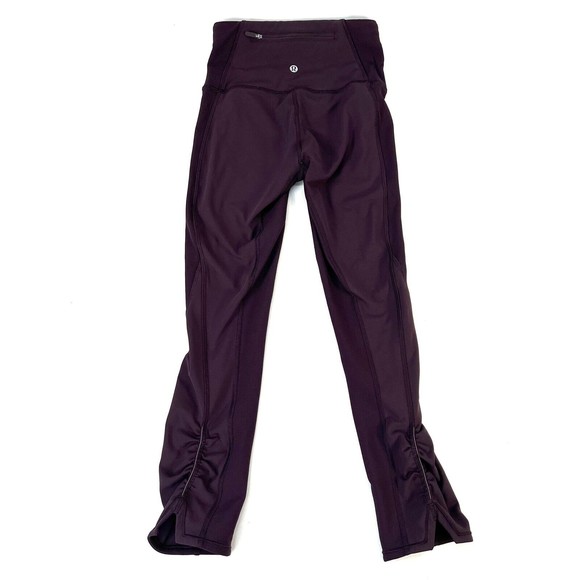Lululemon On Your Mark Crop Size 2 (23” Inseam) Black Cherry (Burgundy) W6AJFS - Picture 1 of 14